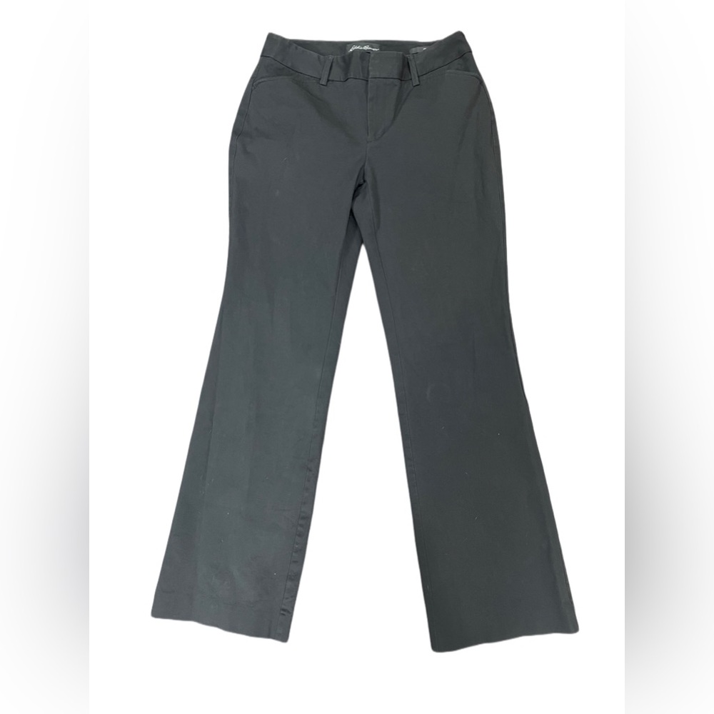 Eddie Bauer Womens Pants Size 10 Grey Curvy Fit Chino Item #1384 Excellent Condt